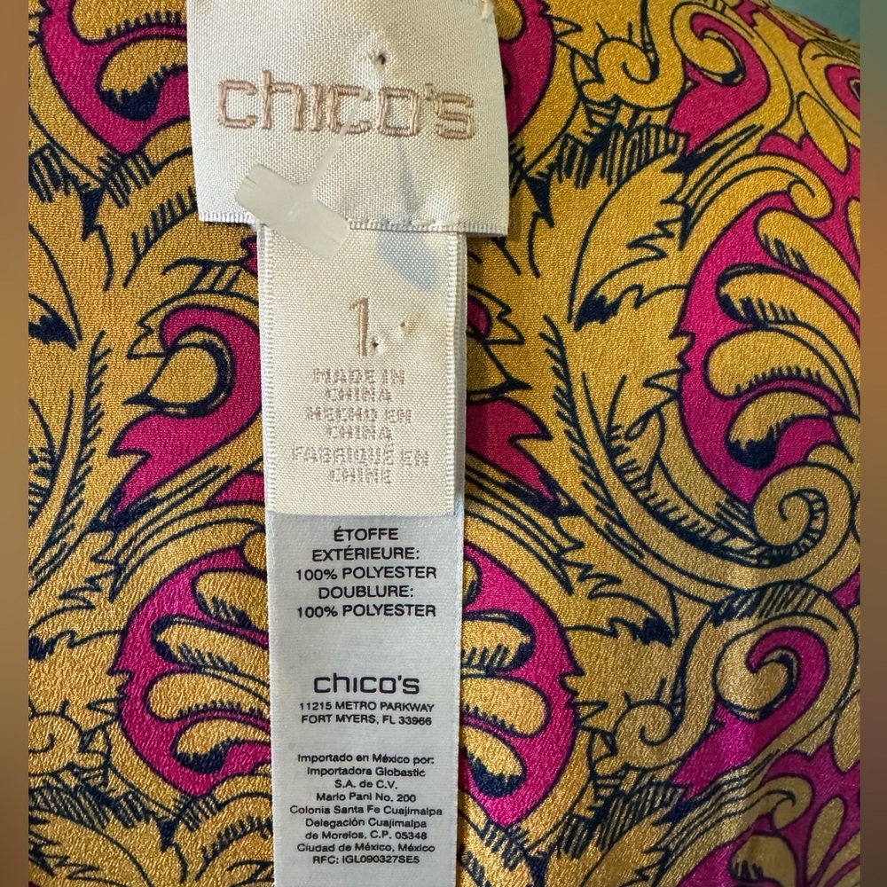 Chico’s Reversible Kimono Jacket NWT Size 1 Open Front Lightweight Duster - Picture 13 of 14
